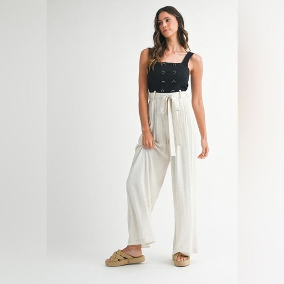 Claire’s Cream Wide-Leg Pant Jumpsuit - Picture 11 of 16